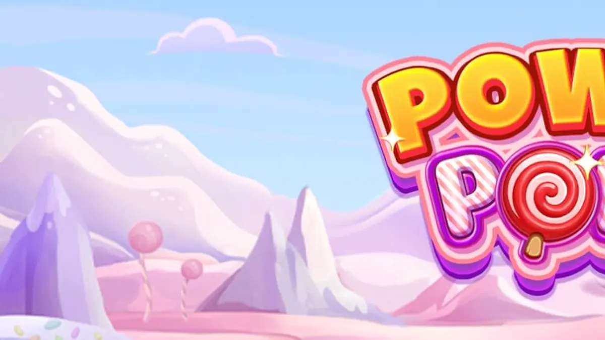 Interface colorida e vibrante do slot Power Pops com doces e pirulitos